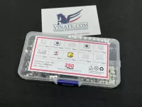 Hộp nút nhấn các loại, 10 loại, mỗi loại 25 cái
